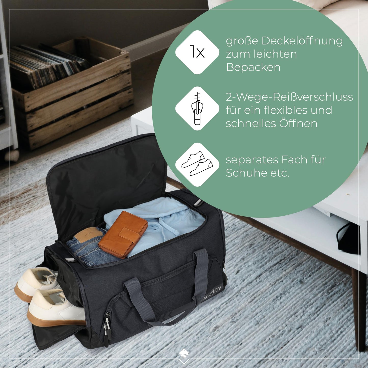 travelite Weekender Tasche 45L Handgepäck Reisetasche